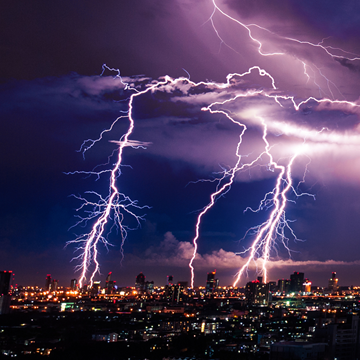 Lightning attracting / lightning charging technology