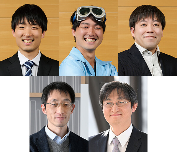 （上段左から）永井　恒平／岡本　拓也／篠原　康（下段左から）眞田　治樹／小栗　克弥