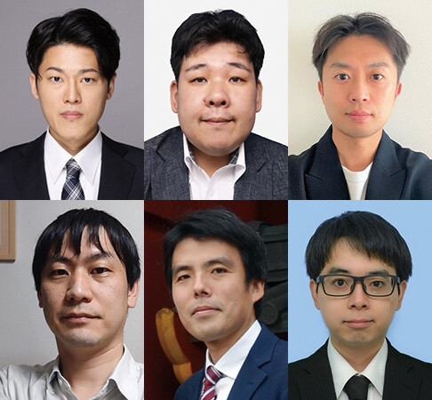 （上段左から）伏尾　佳悟／大塚　淳史／野本　済央（下段左から）永徳　真一郎／中村　孝／大賀　悠平