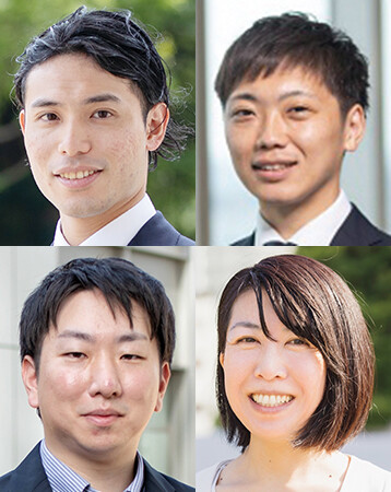 （上段左から）児島　富彦／白澤　唯汰（下段左から）米田　亮太／髙橋　円