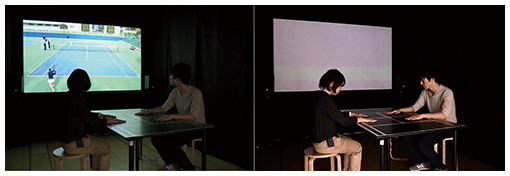 Fig. 4. Tennis match experienced in darkness.