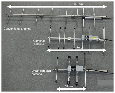 Fig. 2. UHF anti-disaster measures and downsized antenna.