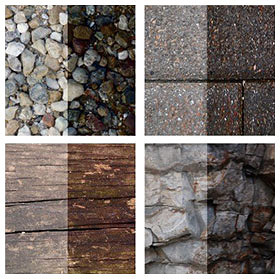 Fig. 1. Transforming image texture to make its surface look wet