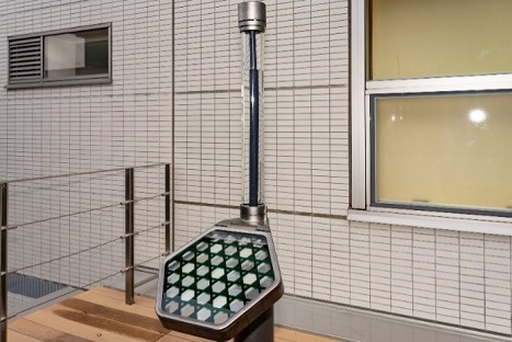 Fig27：Outdoor Experimental Artificial Photosynthesis System Installed at the Special Booth Hexagonal Light Receiver
