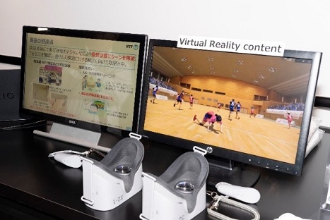 Fig8：VR content exhibit created from videos of a handball match