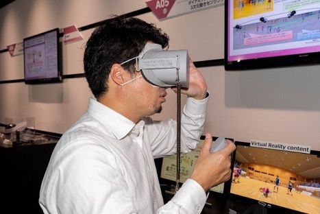 Fig9：Head-mounted display to experience VR content