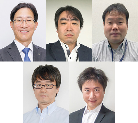 （上段左から）青野　裕司／瀬下　仁志／松村　成宗（下段左から）小池　幸生／松村　誠明