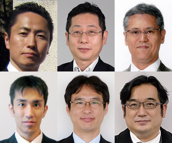 （上段左から）西沢　秀樹／可児　淳一／濱野　貴文（下段左から）高杉　耕一／吉田　智暁／安川　正祥