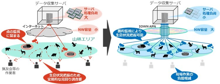 野生鳥獣監視の現状と本通信制御技術で実現する将来像