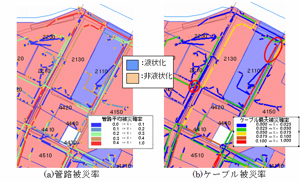 図５　被災シミュレーションＭＡＰ表示例