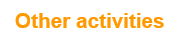 Other activities