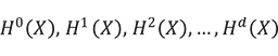 H⁰(X),H¹(X),H²(X),...,Hd(X)