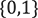 {0,1}
