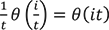 θ(i/t)/t=θ(it)