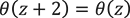 θ(z+2)=θ(z)