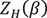 ZH(β)