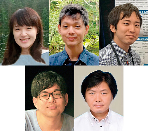 （上段左から）望月　理香／巻口　誉宗／幸島　匡宏（下段左から）横山　正典／山本　隆二