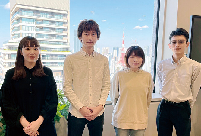 （左から）太田　藍李／志水　信哉／中根　愛／村岡　慶人