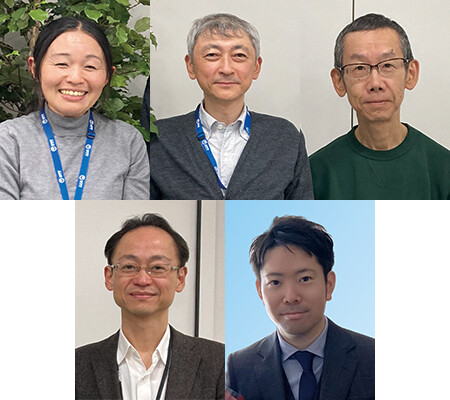 （上段左から）金　順暎／山田　節夫／水島　昌英（下段左から）富田　準二／西本　恵太