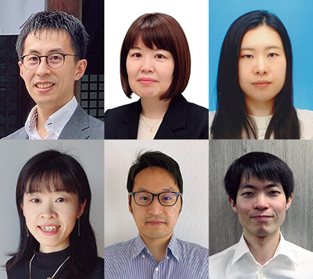 （上段左から）秦　崇洋／横畑　夕貴／児玉　翠（下段左から）藤島　美保／安達　悠／福田　健一