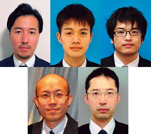 （上段左から）藤本　圭／名取　廣／原澤　輝（下段左から）大谷　育生／斎藤　奨悟