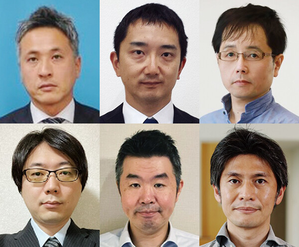（上段左から）水野　志郎／菊地　能直／長竹　幸輝（下段左から）太齋　秀樹／堤　敏昭／原田　薫明