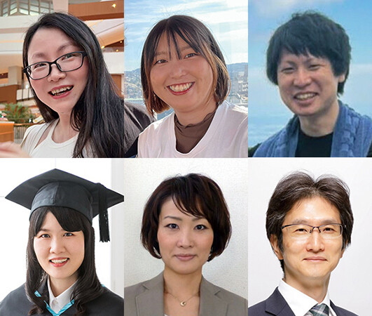 （上段左から）孫　晶鈺／井手　綾乃／吉田　司（下段左から）渡邊　千紘／豊田　真智子／竹内　亨