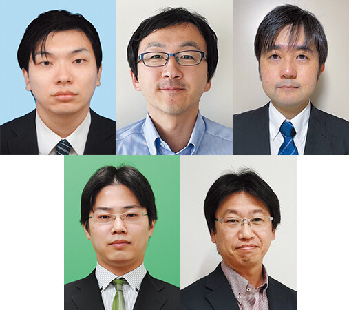 （上段左から）村上　正樹／伊達　拓紀／本間　俊介（下段左から）臼井　宗一郎／高橋　賢