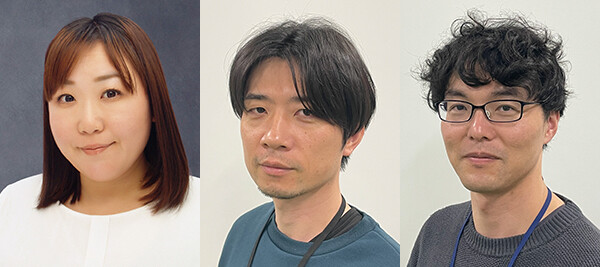 （左から）根岸　香織／鴻野　晃洋／峯田　真悟
